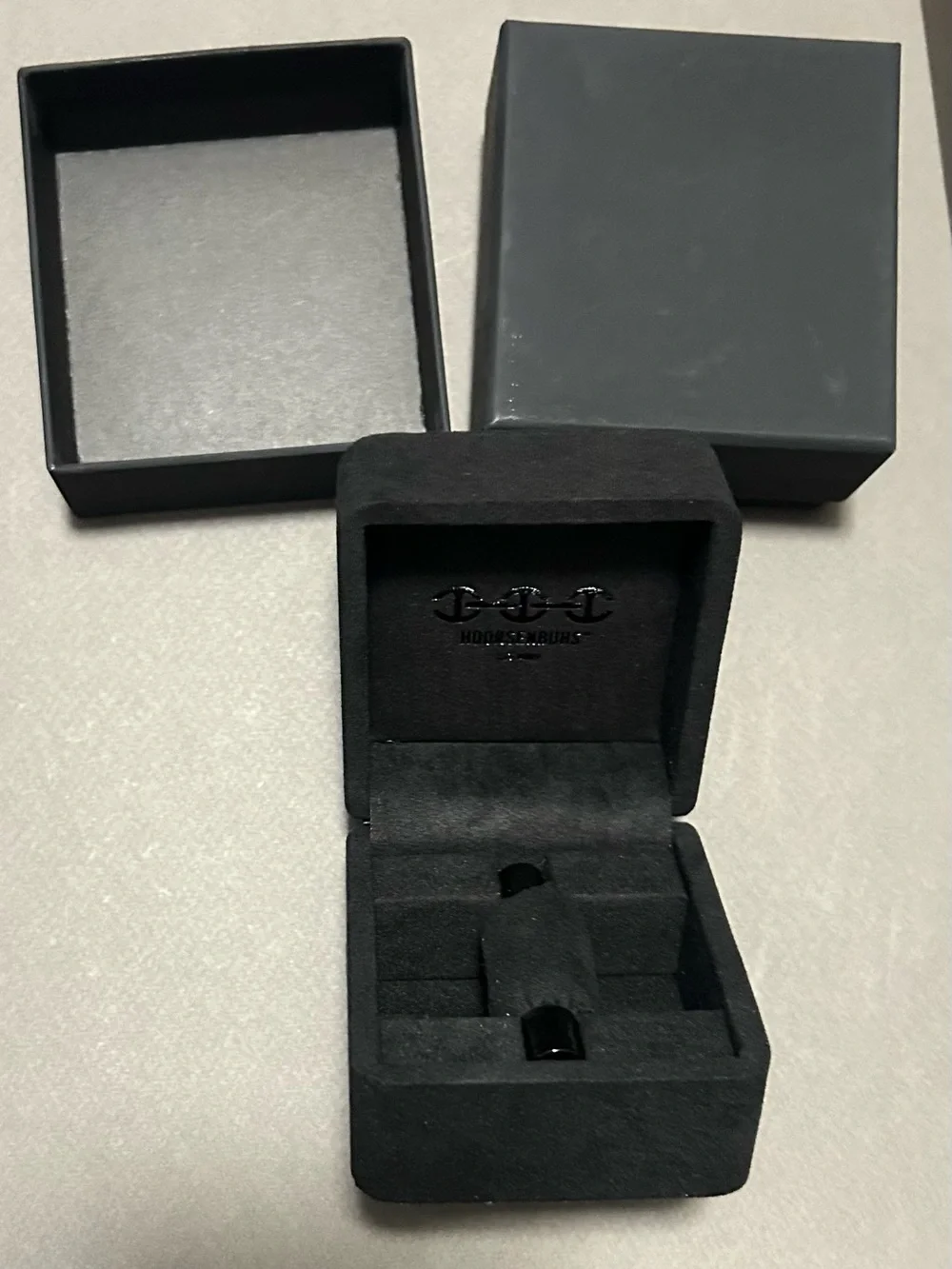 Hoorsenbuhs Black Ring Box - Luxury Jewelry Presentation